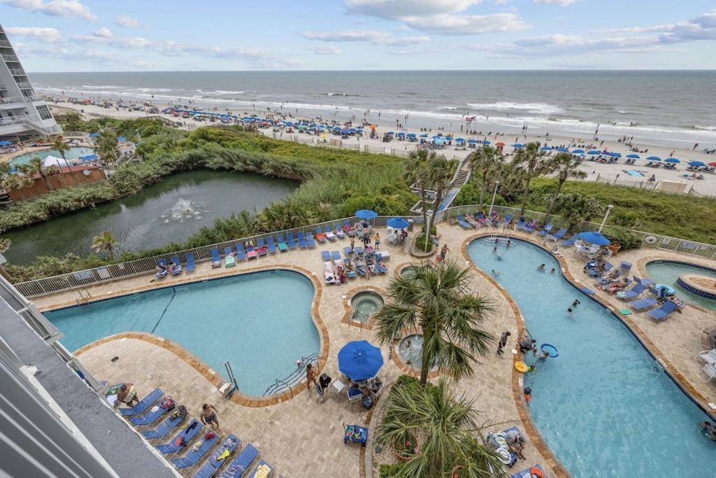 Direct Oceanfront- King Bedroom- Amazing Views/Pools/Hot Tubs/Beach Access/Golf เมอร์เทิลบีช ภายนอก รูปภาพ